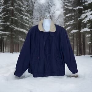 Jeremy Slade International Jacket Bomber Size 1XB Blue Mens Zipper Vintage